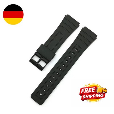 Replacement watch strap F-91W, black, plastic, 18 mm.