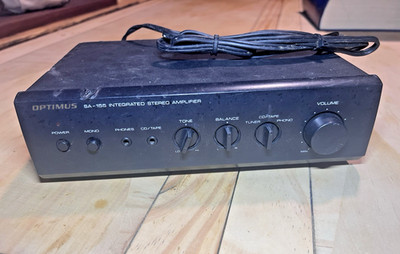 Vintage Optimus SA-155 Integrated Stereo Amplifier Vintage Mini Black