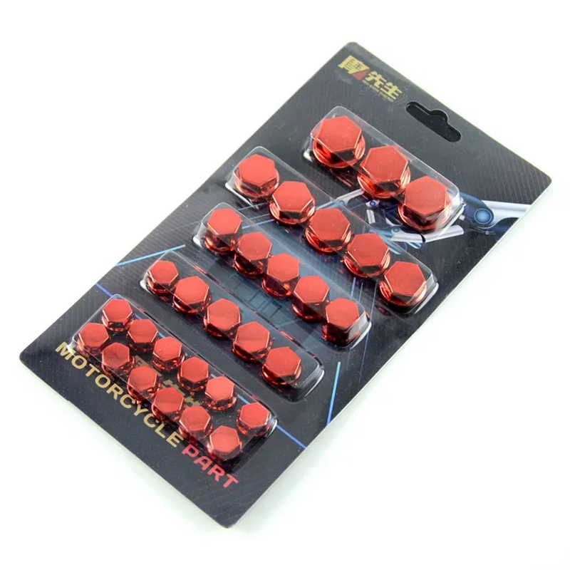 30Pcs 0.8Cm/1Cm/1.2Cm/1.4Cm Motorcycle Screw Set Decorative Caps Nut Covers Moto