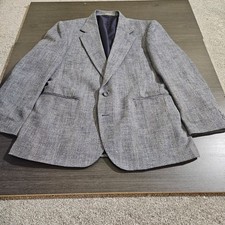 Men's Haggar Collection Gray Suit Jacket Sports Coat 2 Button Lined 46Long