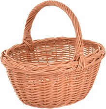 Cesto Di Vimini Con Manico 32 Cm Cesto Per Pane E Cesto Regalo Pasqua Fiori