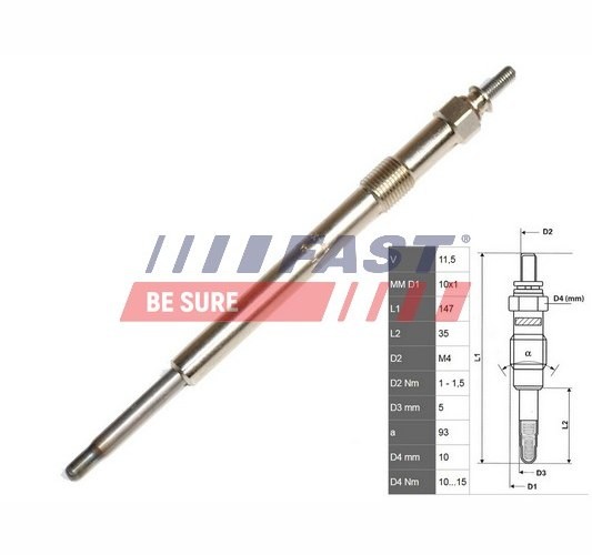2x ✅Fits FAST FT82736 Glow Plug ⭐UK Seller⭐ - Image 10