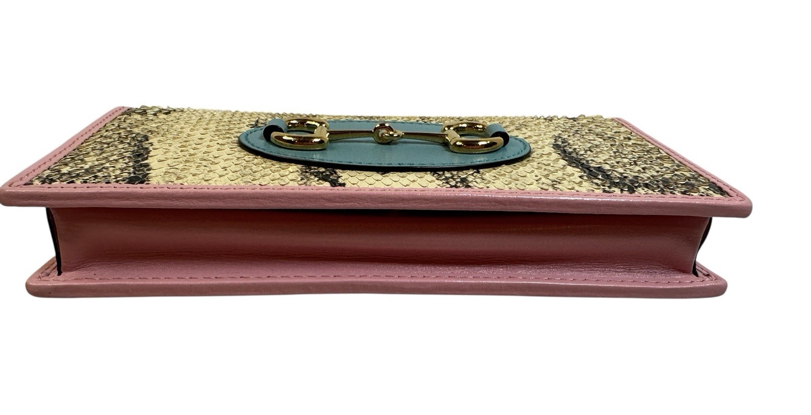 Gucci 1955 Horsebit Limited Edition Python Wallet on Chain~ Full Set~ Excellent image 10