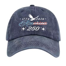 America 250th Anniversary Eagle Print Baseball Cap, Retro Patriotic Hat