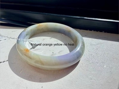 Jadeit Burma Armreif 55,5 lila orange gelb transluzent Typ A Burmese Jade