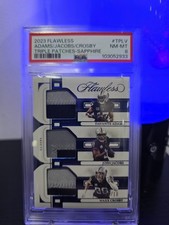 2023 Panini Flawless - Adams, Jacobs, Crosby - Triple Patches Sapphire - 10/10