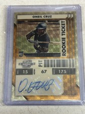 Marketplace image: 2022 Panini Contenders Rookie Ticket Oneil Cruz #52 superfractor 1/1 Autograph