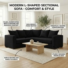 Deluxe Plush Fabric Large Scatterback Sofa 2+3 Seater Removable Couch Seat&Cover