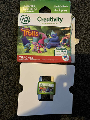 LeapFrog Leap Pad Spiel - Dreamworks Trolle - selten mit Box lehrt Kreativität
