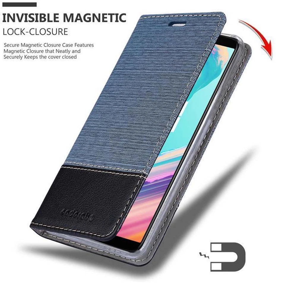 Custodia per OnePlus 5T Portafoglio Protettiva Magnetica Case Cover - Immagine 4 di 4