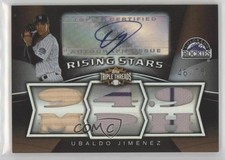 2009 Topps Triple Threads Rising Stars Sepia 46/75 Ubaldo Jimenez #108 Auto 07gz