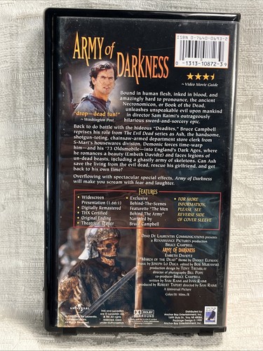 Army of Darkness (VHS, 1999, Collectors Edition Clamshell). --8538 - Picture 3 of 4