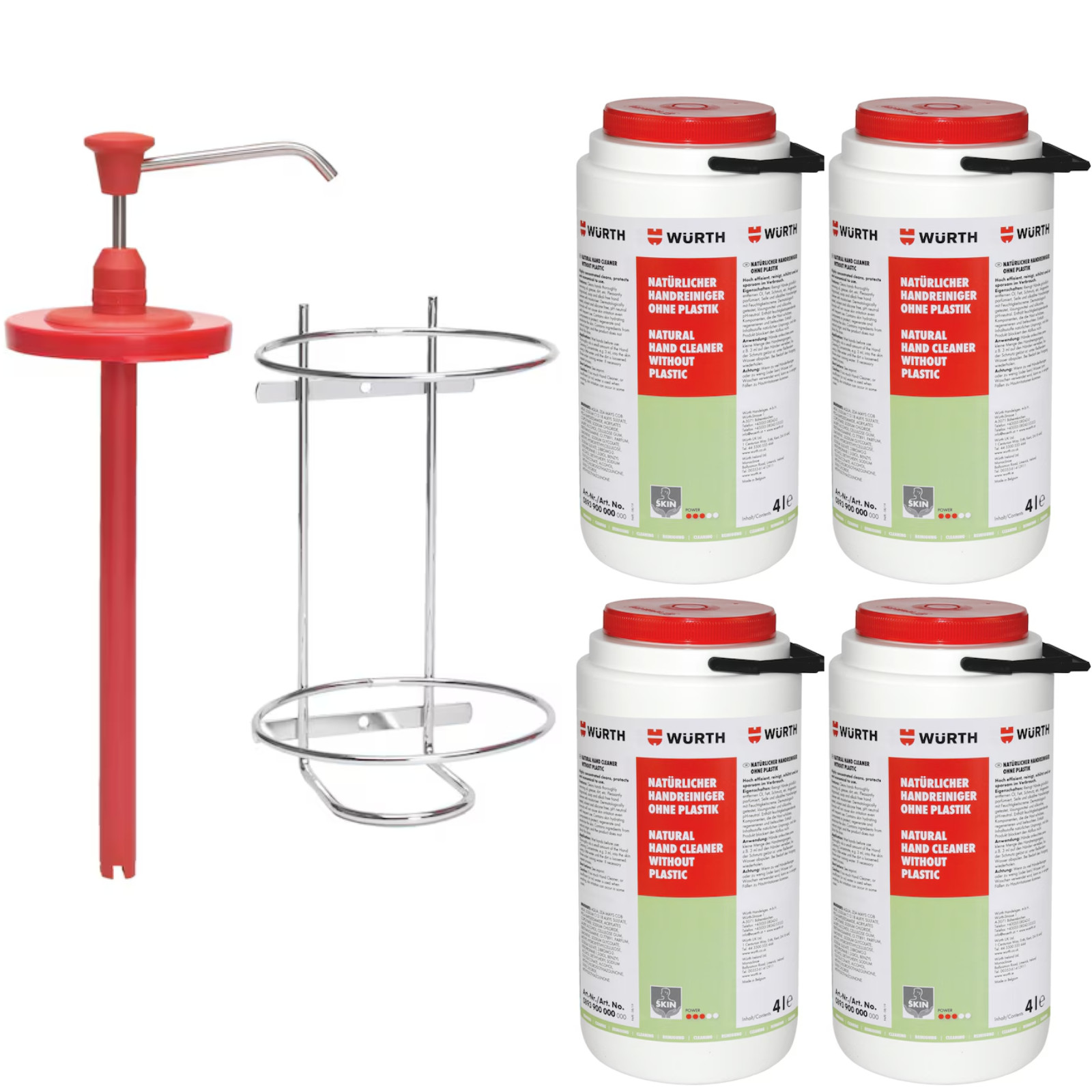 Würth® Hand Cleaner Dispenser System 4000ml (4L) Soap  & Bracket Included - 6pcs