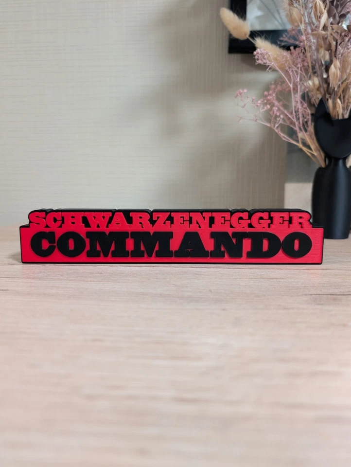 Commando Arnold Schwarzenegger logo Décoratif 23cm - Photo 1/4