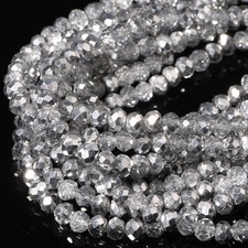 5 Strands 8mm Transparent AB Silver Color 8mm 5 Strands ,