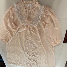 Vintage Women s Nightgown Sleepwear Komar Peach Size Large Long Sleeve