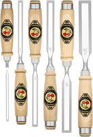 Kirschen Stechbeitelsatz Mit WeißBuchenheft 6 Tlg. 6,10,12, 16, 20, 26Mm 1111000
