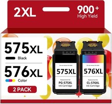 PG575XL CL576XL Replacement for Canon 575 576 Ink Cartridges 1 Black 1 Colour