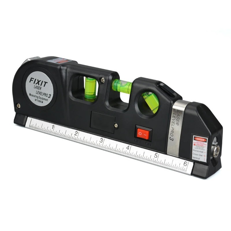 Laser Level Cross Line Tool Multipurpose Lazer Kit Measure Tape 8FT Ruler Tripod