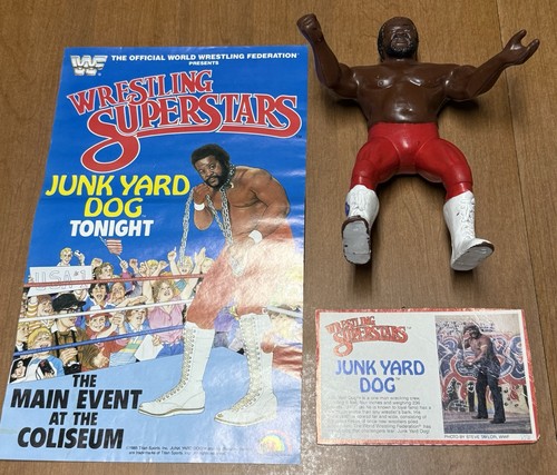 Vintage 1986 WWF LJN Junk Yard Dog Figure Poster &...