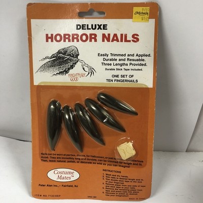 Vtg Vampire Nails Novelty Claws Halloween  Makeup Horror Old 1986