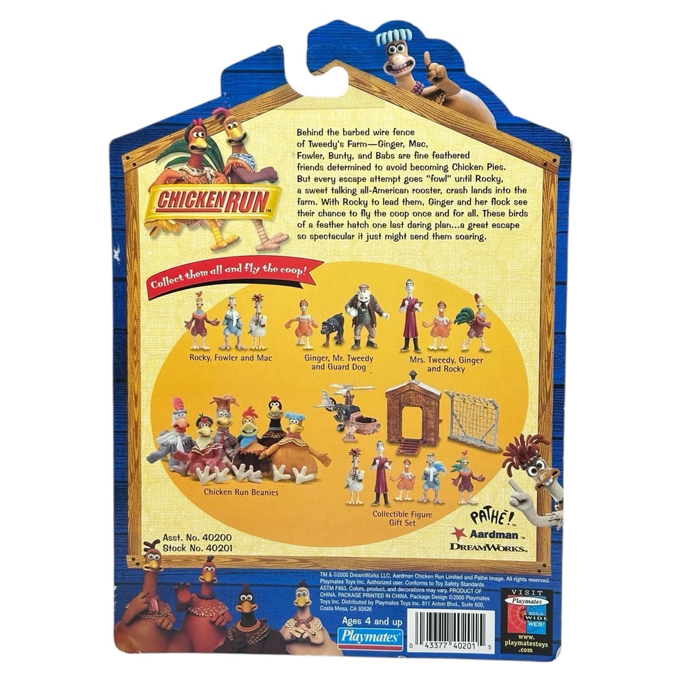 Lote de 3 figuras miniatura Playmates de CHICKEN RUN 40201 40202 40203 Ginger Rocky Foto 3 de 4