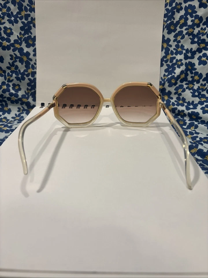Ted Lapidus Fantastic Oversized Sunglasses Caramel with Gold-Toned Trim VTG READ - Image 2 of 4
