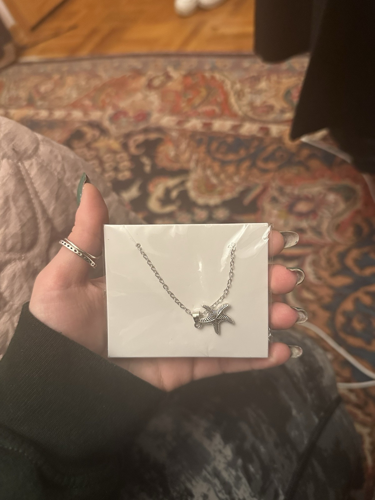 EFFY Silver-Tone Starfish Pendant Charm Chain Necklace Inspired by Carnival Cruise