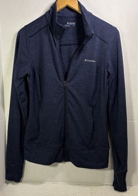 Columbia Womens Weekend Adventure Fun Blue Heather Full Zip Jacket Small AK5880