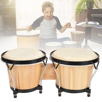 African Drum Natural Wood Mit Schraubenschlüssel Für Musikspieler Musikinstr NTS