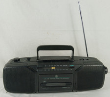 GE Cassette Player Recorder Black Boombox Model No. 3-5620A TESTED WORKING