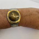 All Original Vintage Seiko 7006-7219 Harvest Moon Gold Dial 17J Auto orig band