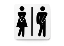 GirleBoy Bathroom Sign – Funny Humor Wall Decor for Home and Office