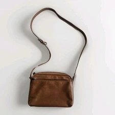Ili Purse Genuine Leather Crossbody Purse Shoulder Bag Camel Brown