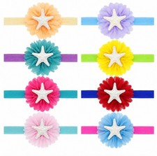 8 Pack Baby Girl Headbands Lace Bow Flower Hair Bands Newborn Toddler Gift