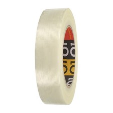 Filament Strapping Tape, 1 3/16"x54.7yd Fiberglass Striped Packaging