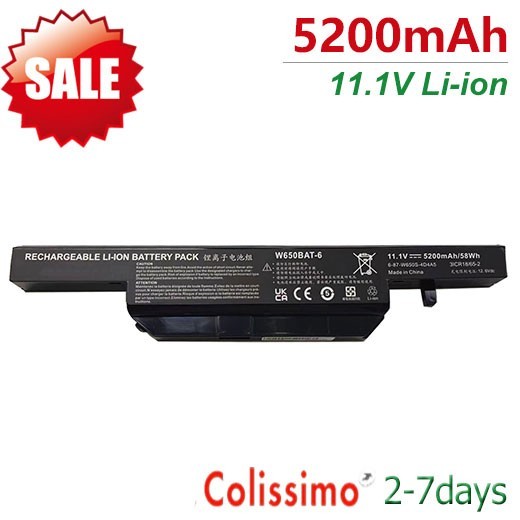 Batterie W650BAT-6 Clevo W655SF W665SZ Haute Capacité Haute Sécurité