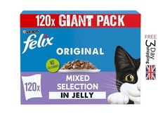 Felix Original Mixed Selection in Jelly 120x85g Wet Cat Food 10.2kg 4.60 per kilo