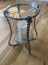 Frontgate Candle Holder With Glass Globe 19” Tall