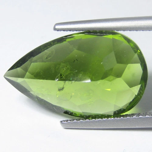 Excelente piedra preciosa suelta peridoto verde natural de 11,72 quilates 19,5 x 12 x 7,4 mm en forma de pera Foto 2 de 3