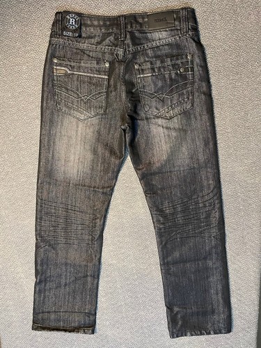 Rebel Jeans Girls Youth 10 Black with Metallic Undertones NWT - Picture 2 of 11