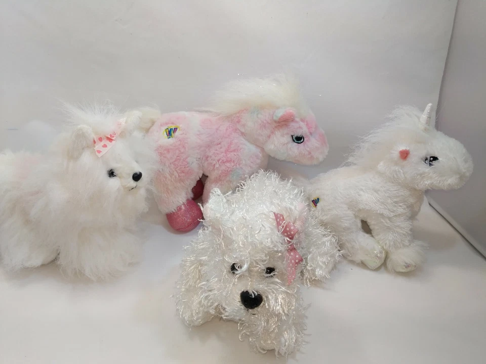 Lot of 4 Webkinz Ganz Plush -Pony Unicorn Terrier Puppy Dog no codes - Image 2 of 4