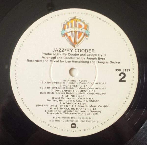 RY COODER - Jazz /W. BROS.– BSK 3197/1978/Vinyl, LP, Album✨FAST,FREE SHIP✨VG/VG - Image 4 of 4