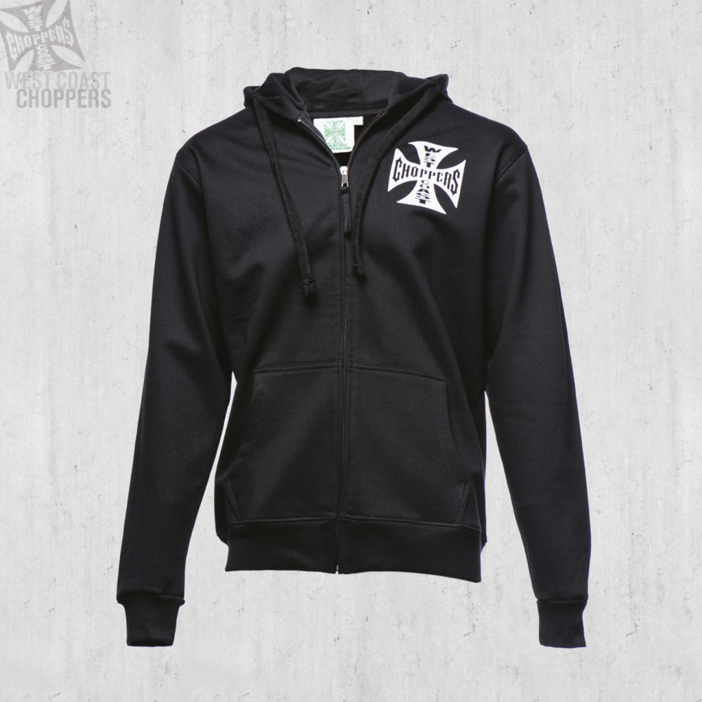 West Coast Choppers パーカー WCC - OG CROSS HOODY - Black – West Coast Choppers