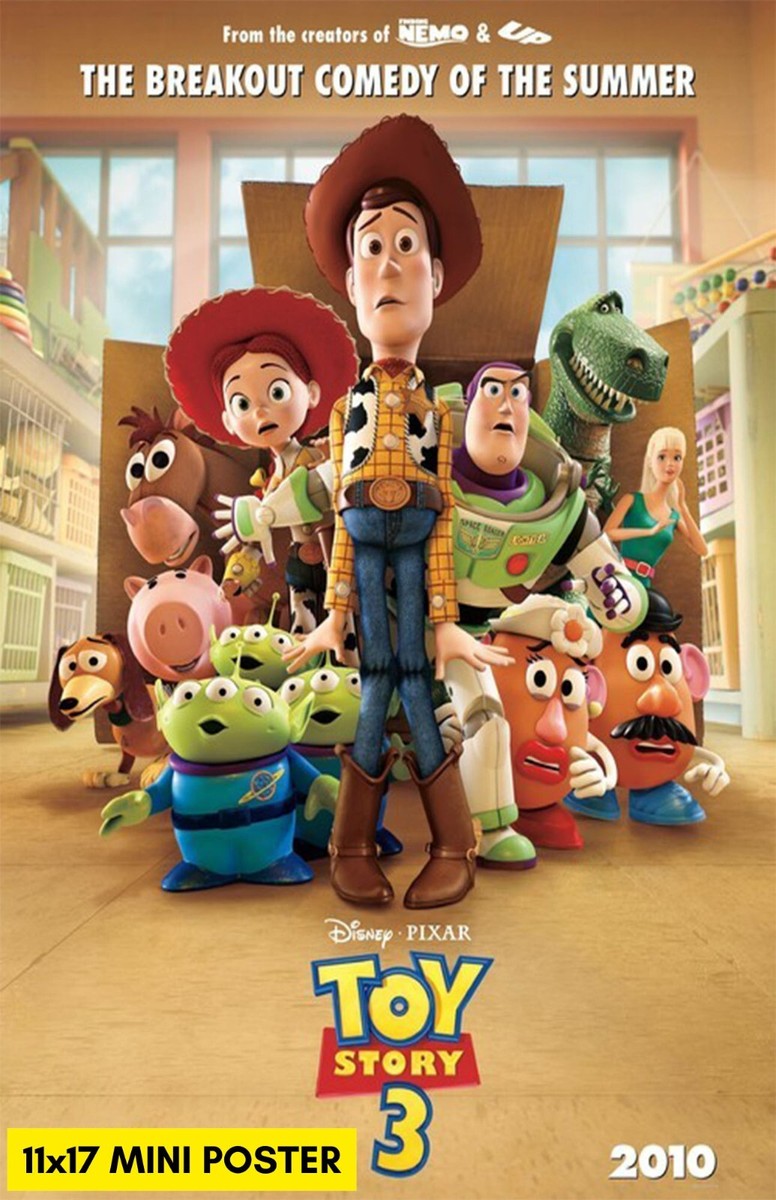 Toy Story 3 (2010) Movie Poster 11x17 Disney Pixar Animated Kids