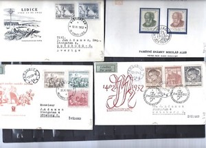 CZECHOSLOVAKIA-COVERS-FDC-40 COVERS-1950s AND 1960s-F-VF-SETS-BETTER-#60