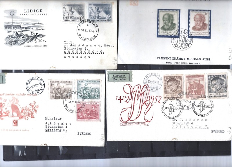 CZECHOSLOVAKIA-COVERS-FDC-40 COVERS-1950s AND 1960s-F-VF-SETS-BETTER-#60
