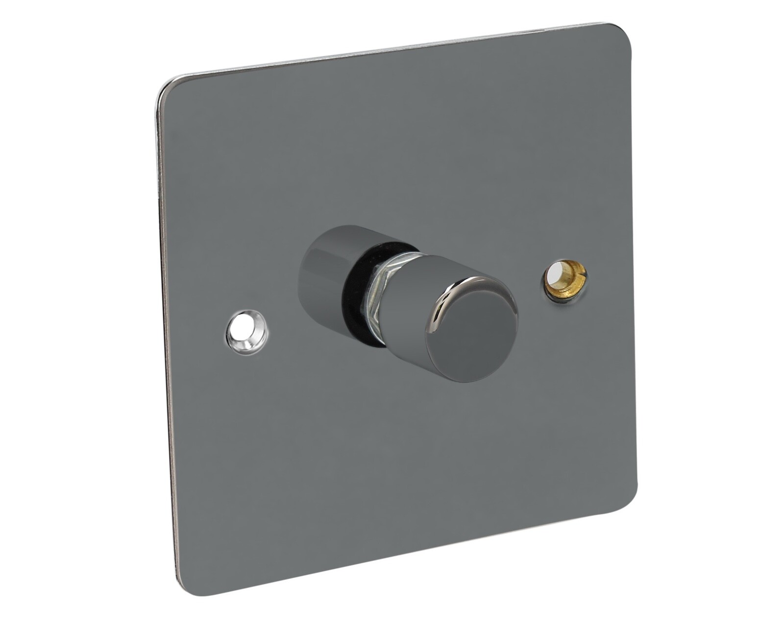 led Dimmer black nickel 1 gang 2 way 150w Flat Plate AXIOM LEDFDP150/12/BN