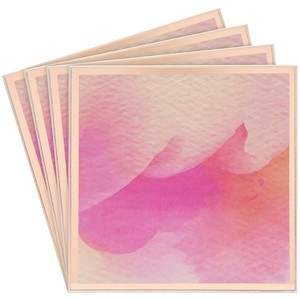 Set De 4 Verre Rose Peinture A L Eau Table Salle A Manger Tapis