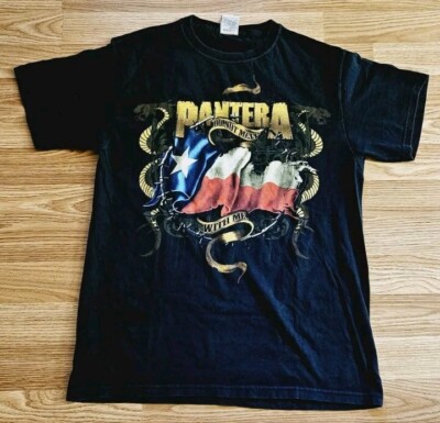 2007 Pantera Don't Mess With Me Texas Flag T-Shirt Band Logo